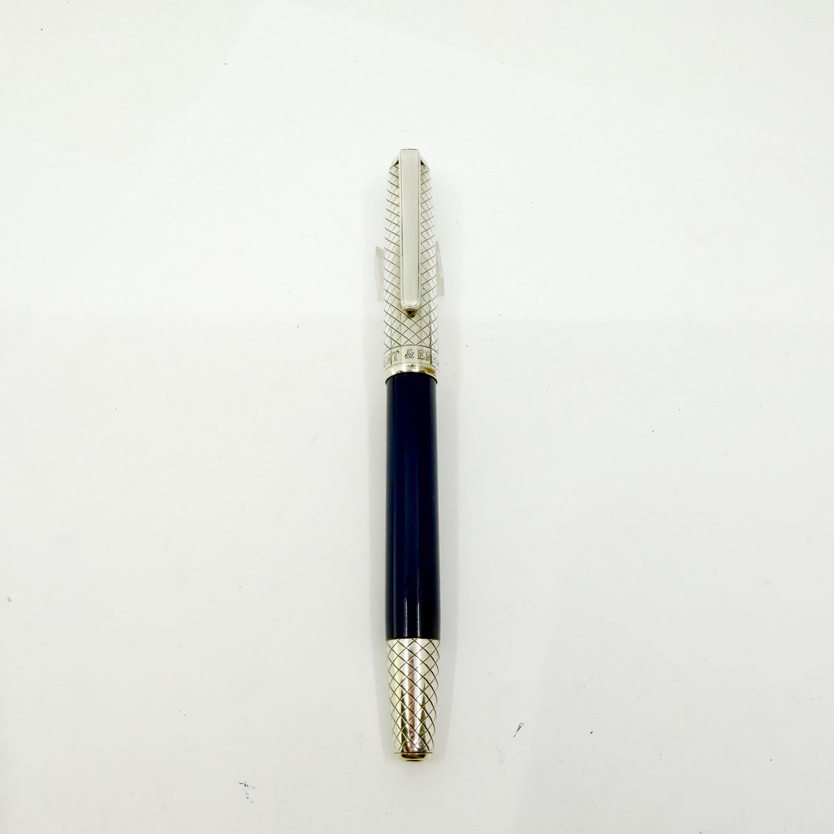 Bossert & Erhard Sterling Silver/Blue Enamel Fountain Pen - Medium 18kt Gold Nib