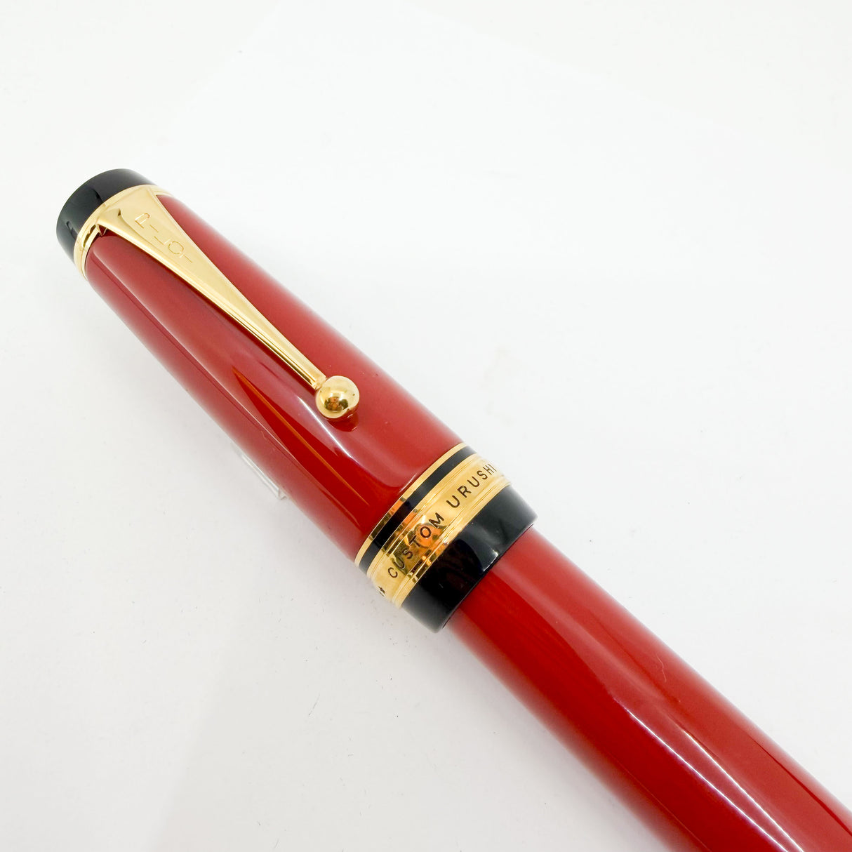 Pilot Namiki Custom 845 Vermillion Urushi Fountain Pen - Broad 18kt Gold Nib