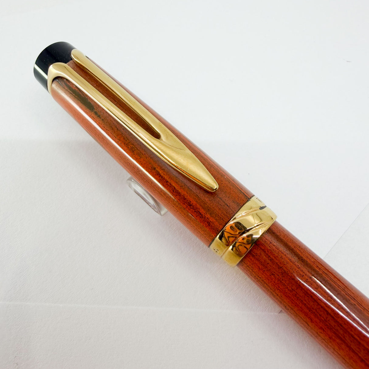 Waterman Liaison Black/Orange Woodgrain Ebonite Fountain Pen - Medium 18kt Gold Nib
