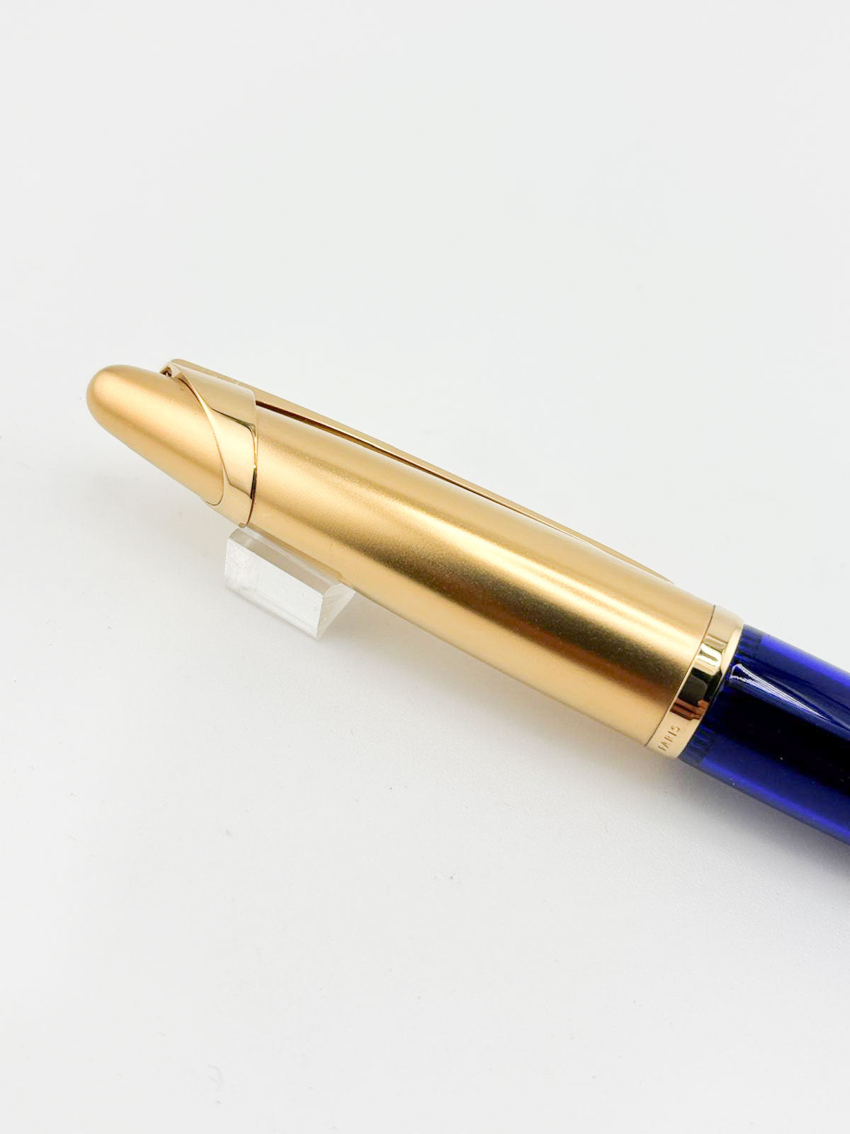 Waterman Edson Blue Translucent Fountain Pen - Medium 18kt Gold Nib - Rarely Found in this Mint Condition Any Longer!