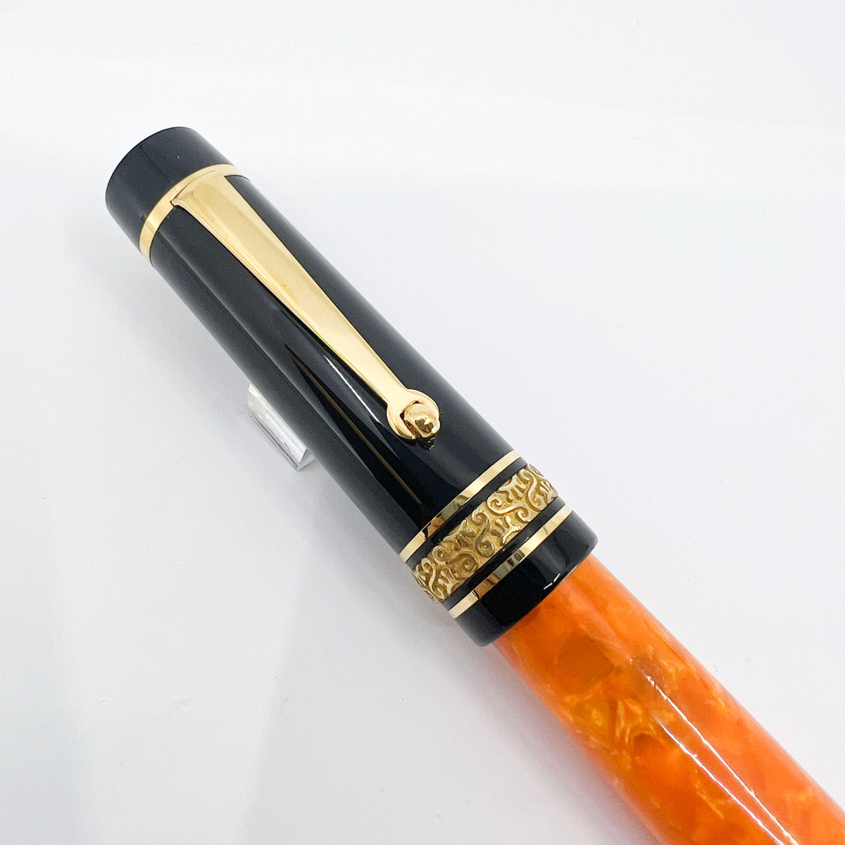 Maiora Mytho K Origine (Orange & Black) Fountain Pen - Medium 14kt Gold Nib