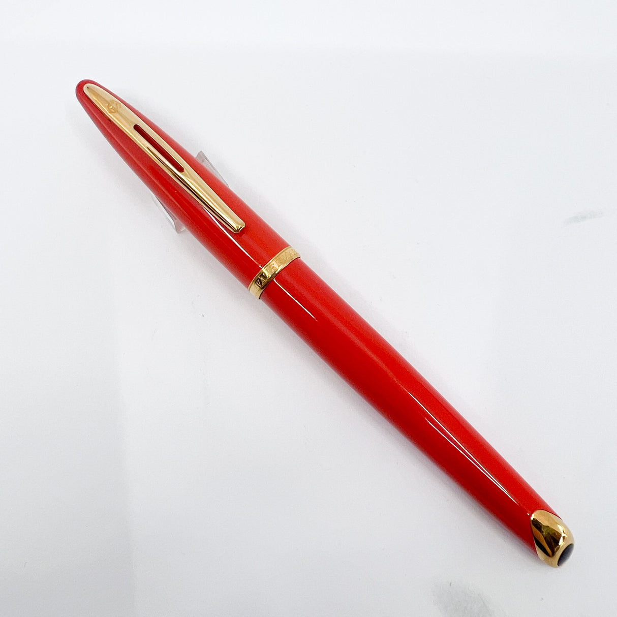 Waterman Carene Orange Coral Lacquer Fountain Pen - Fine 18kt Gold Nib