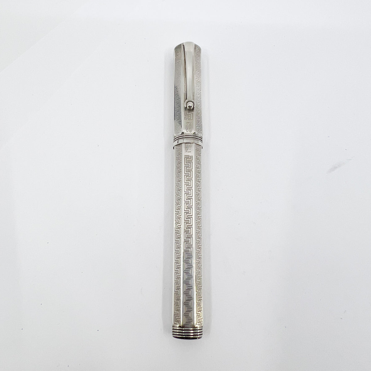Montegrappa Sterling Silver Reminiscence Fountain Pen - Fine 18kt Gold Nib