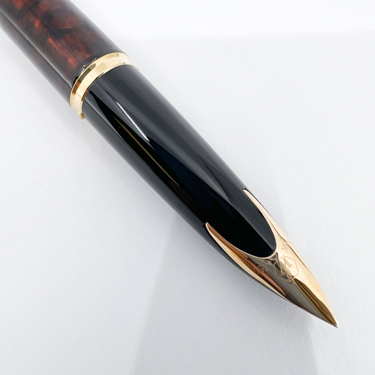 Waterman Carene Amber Shimmer Lacquer Fountain Pen (Now Known as Marine Amber) - Extra Fine 18kt Gold Nib