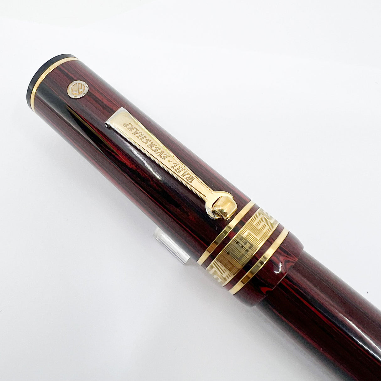 Wahl-Eversharp Decoband Rosewood Ebonite Fountain Pen - Semi-Flex Medium 14kt Gold Nib
