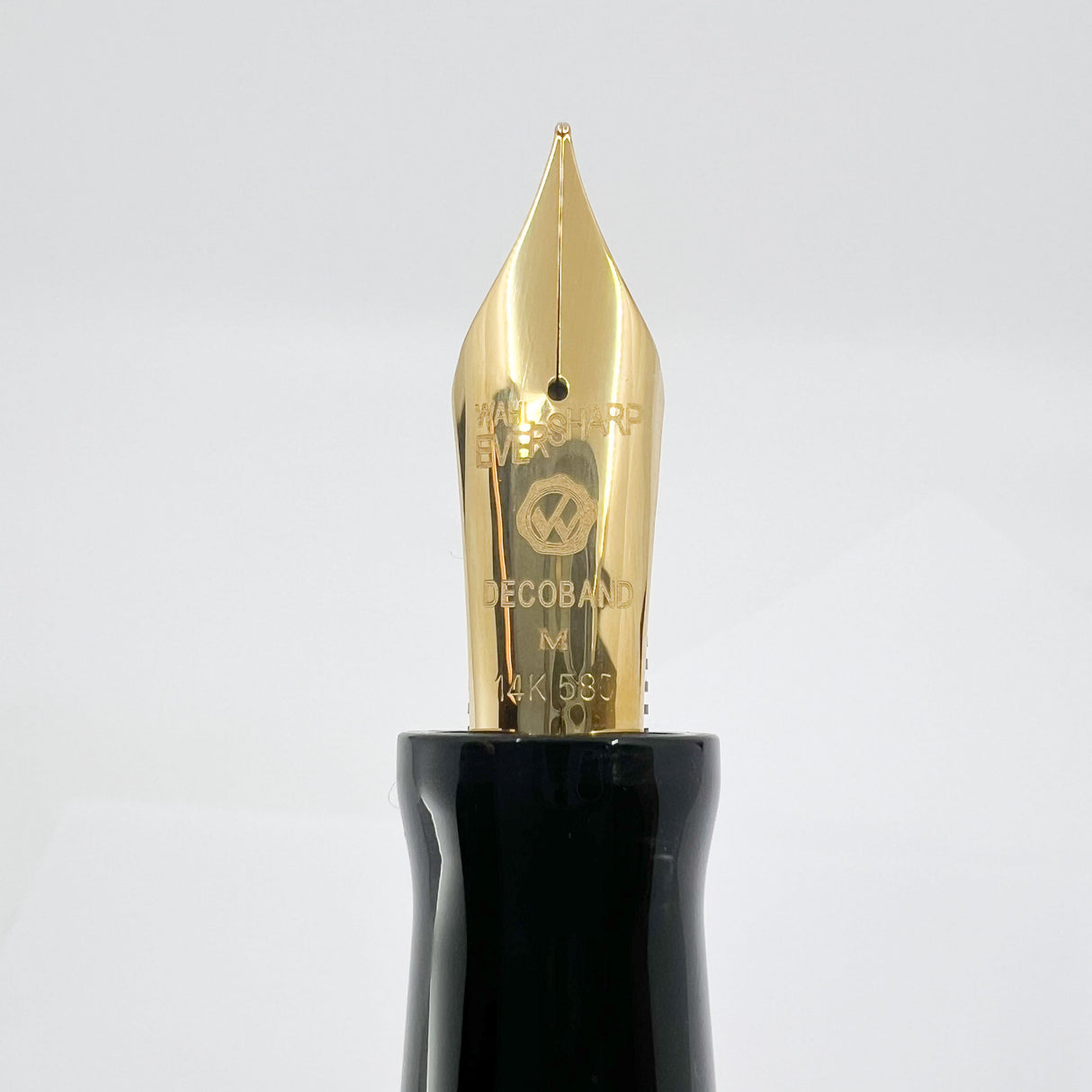 Wahl-Eversharp Decoband Rosewood Ebonite Fountain Pen - Semi-Flex Medium 14kt Gold Nib