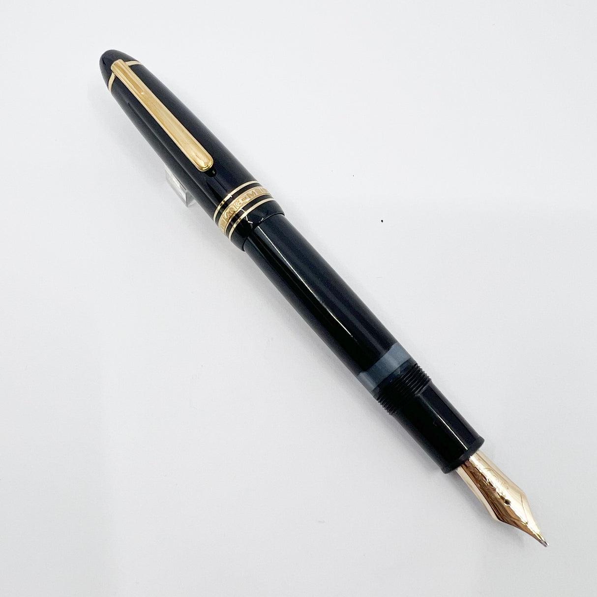 Montblanc Meisterstuck Black Resin #146 LeGrand Fountain Pen - Flexible Broad 14kt Gold Nib