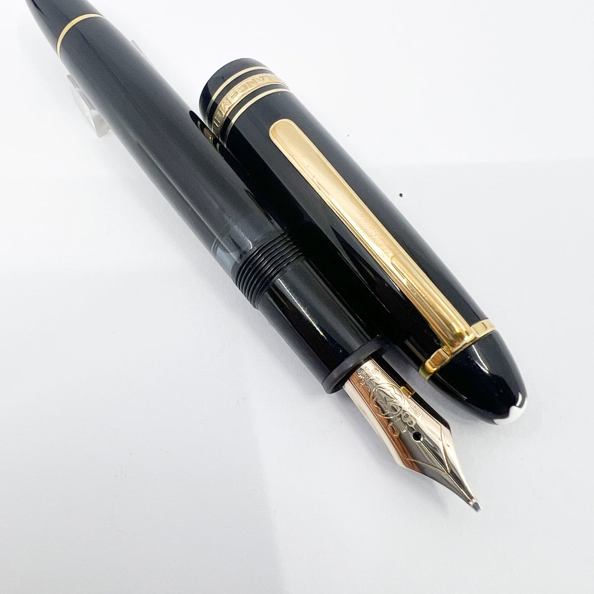 Montblanc Meisterstuck Black Resin #146 LeGrand Fountain Pen - Flexible Broad 14kt Gold Nib