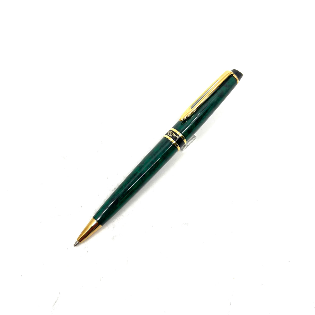 Waterman Expert Green/Black Marbled Ballpoint Pen