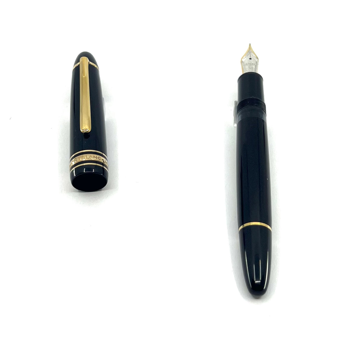 Montblanc Meisterstuck Black Resin 146 LeGrand Fountain Pen - Fine 14kt Gold Nib