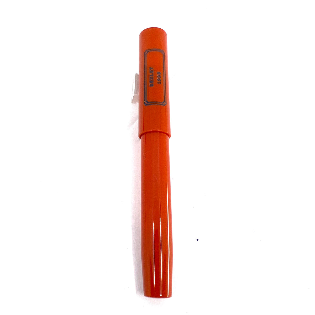 Bexley ULTRA GIANT Limited Edition Black Ebonite Fountain Pen with a Companion Orange Fountain Pen Hidden Inside - Oversized Medium 14kt Gold Nib - Number 00 of 25 that were sold to the Public