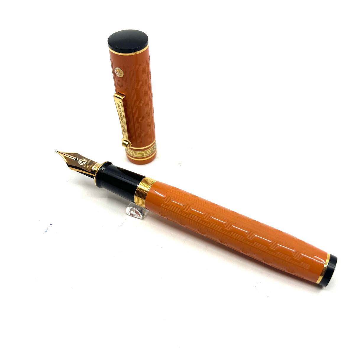 Wahl-Eversharp Decoband Gatsby Orange Chased Ebonite Fountain Pen