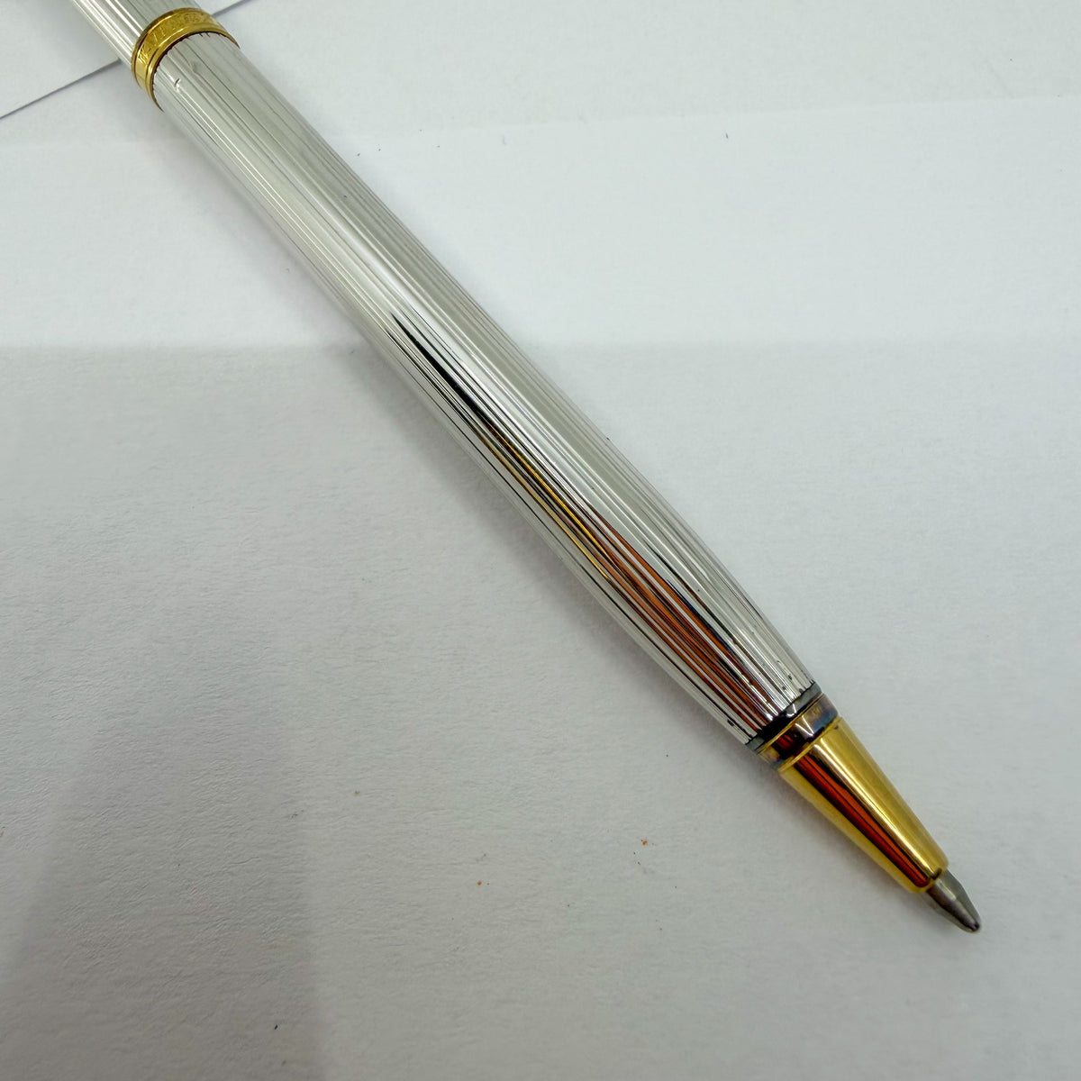 Waterman Gentleman Sterling Silver Ribbed Pattern Ballpoint Pen
