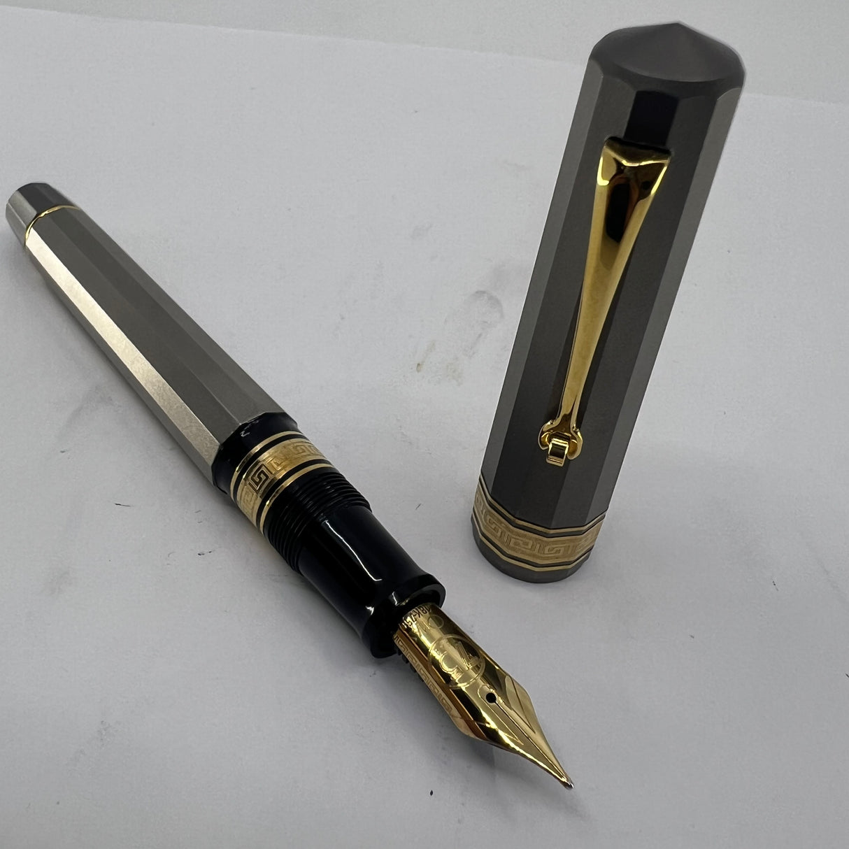 OMAS T-2 Titanium 75th Anniversary Limited Edition Fountain Pen - Medium 18kt Gold Nib