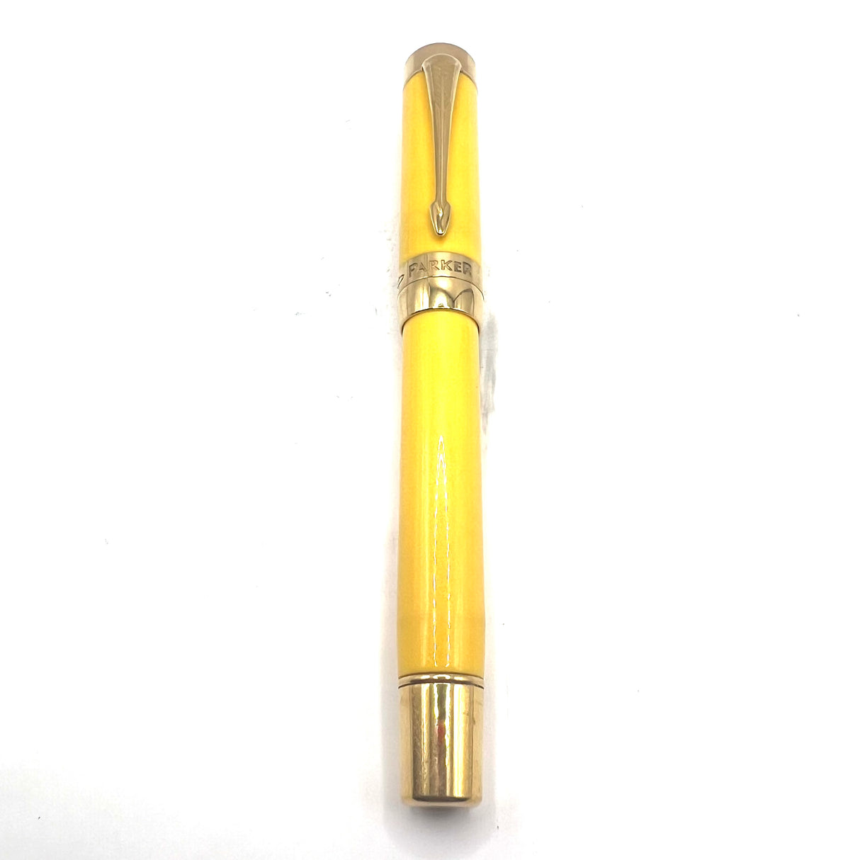 Parker Duofold Centennial Mandarin Yellow 125th Anniversary Fountain Pen - Medium 18kt Gold Nib