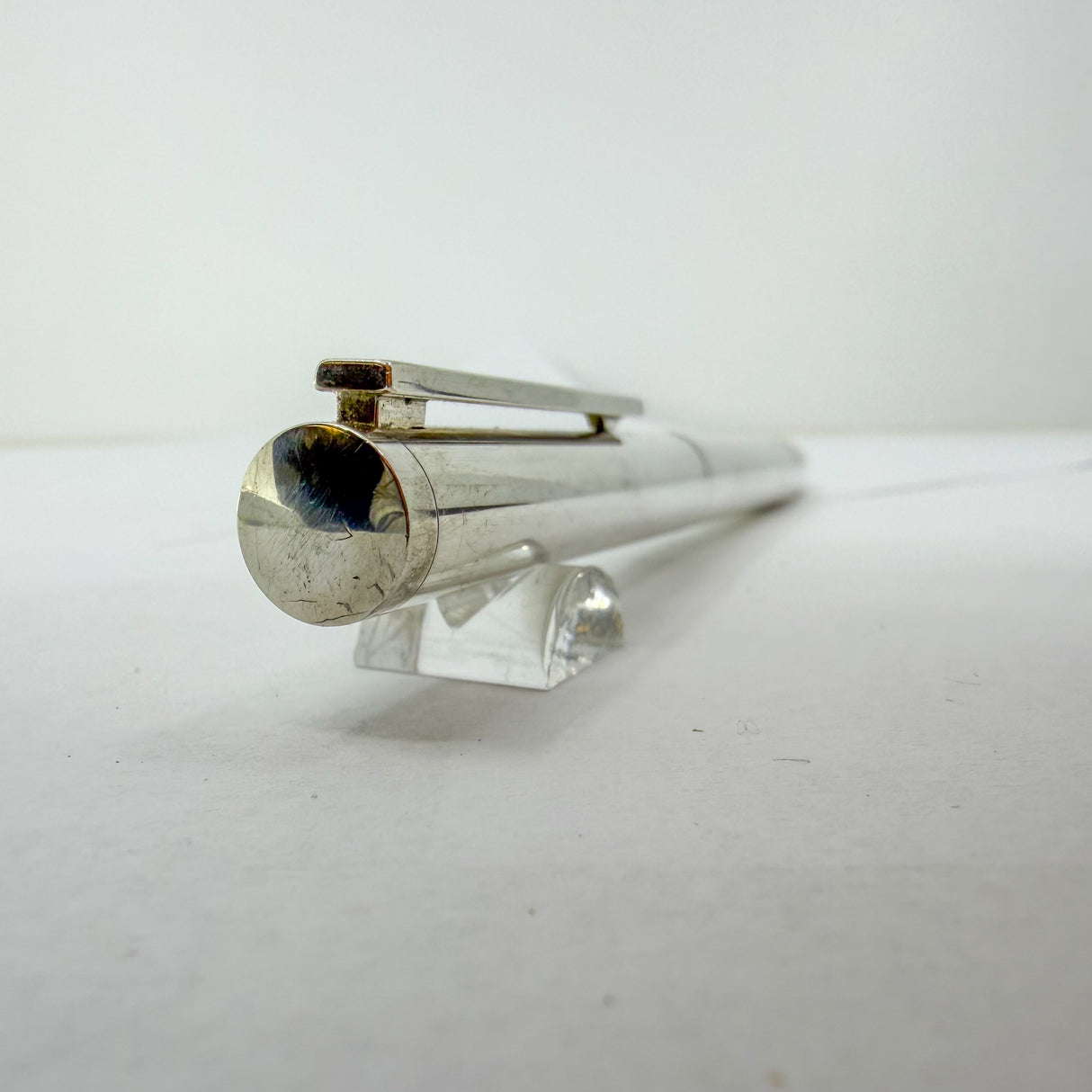 Tiffany & Co. Hefty Large Sterling Silver Ballpoint Pen in Plain Pattern - Circa 1990s