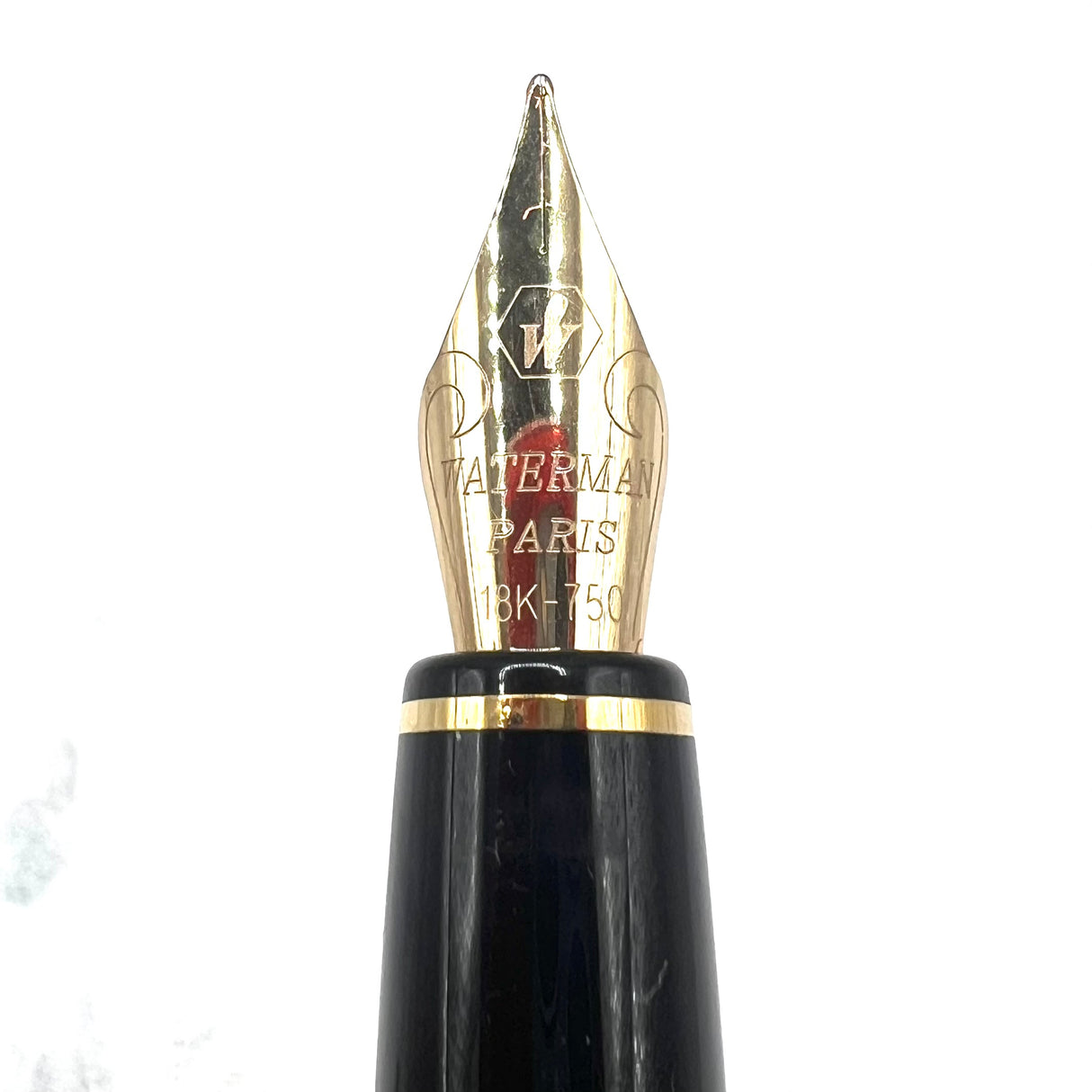 Waterman L'Etalon Sterling Silver Basket Weave Design Fountain Pen- Medium 18kt Gold Nib