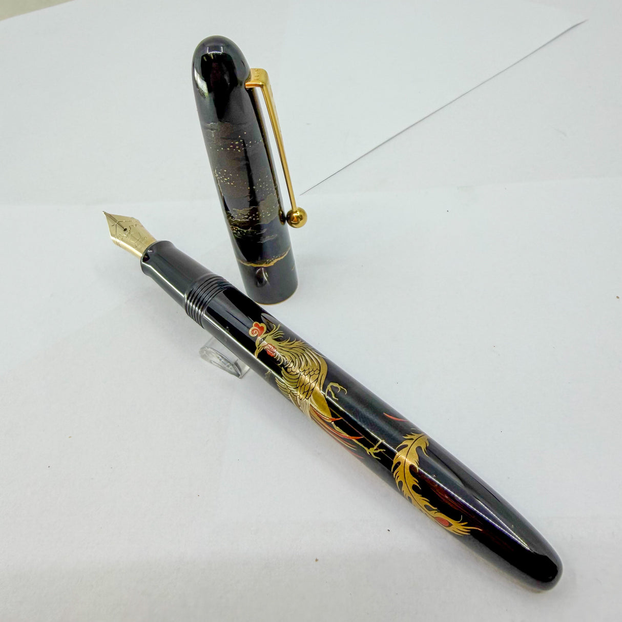 Namiki Nippon Art Chinese Phoenix Fountain Pen - Medium 14kt Gold Nib
