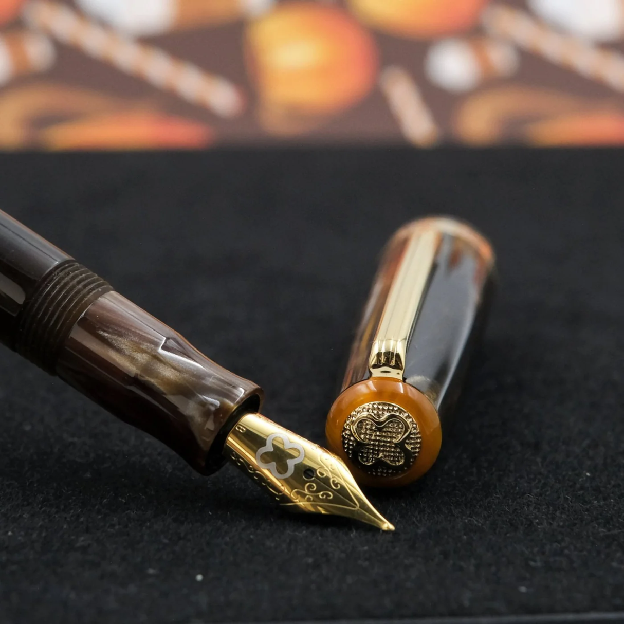 Esterbrook JR Pumpkin Latte Gold Trim Fountain Pen
