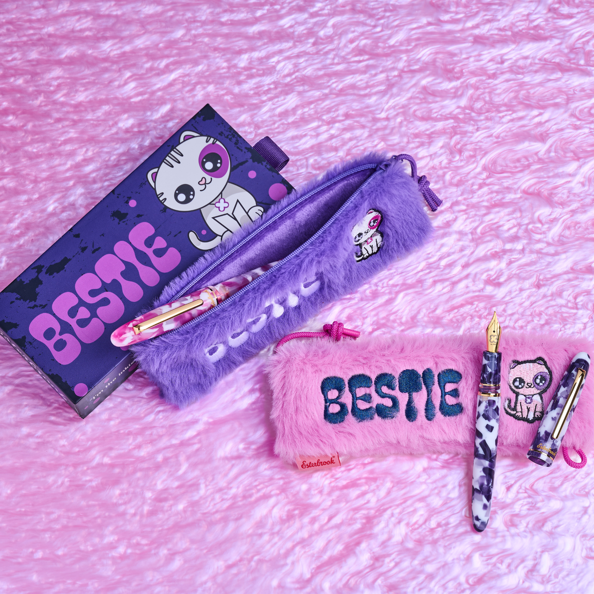 Esterbrook Estie Bestie Fountain Pen Bubble Gum Pink & Sugar Plum Purple Collection