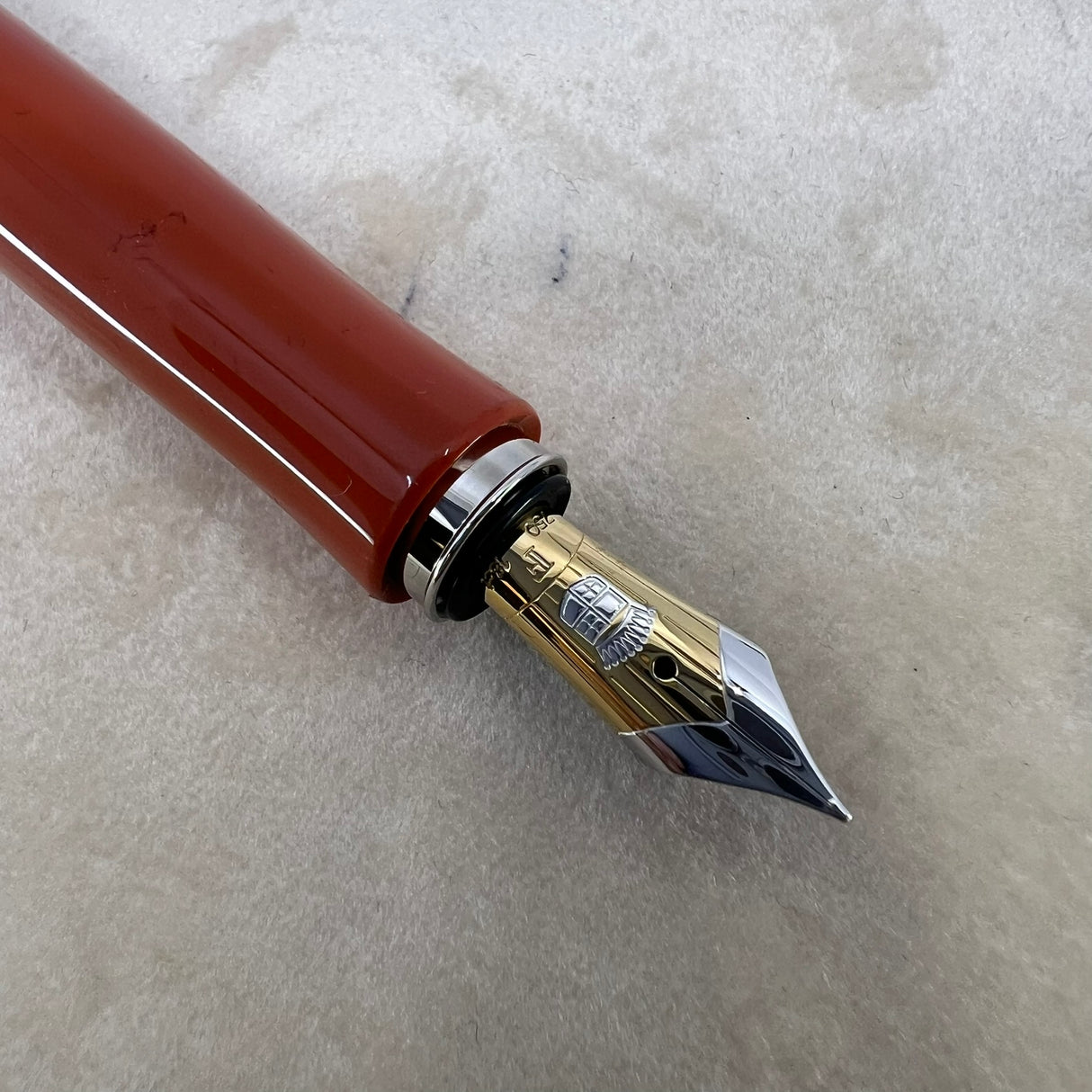 Graf von Faber Castell Intuition Black & Terra (Orange) Fountain Pen - Fine 18kt Gold Nib