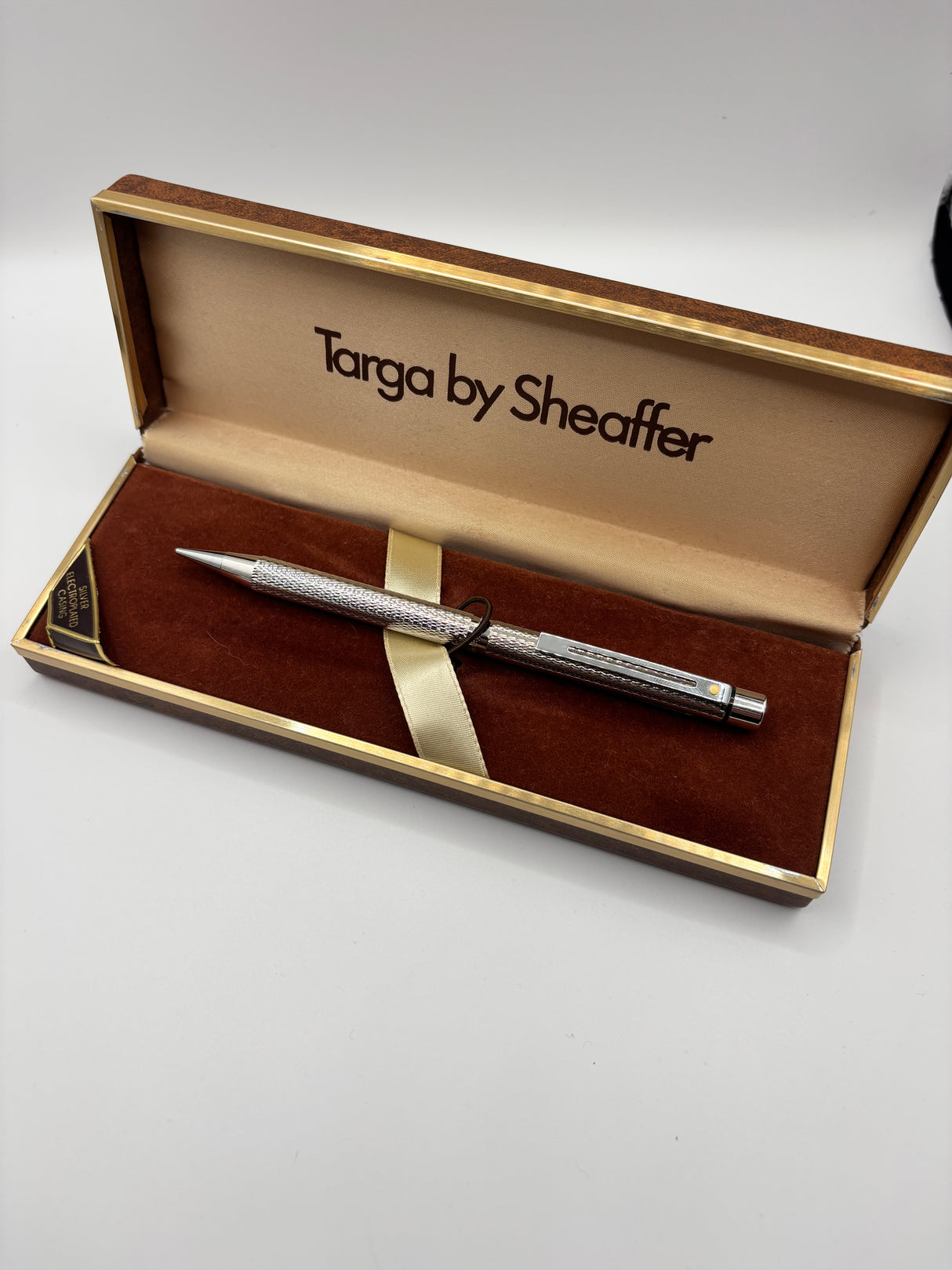 Sheaffer Targa 1008 Silver electroplated crossed lines NEW OLD STOCK - Mechanical Pencil