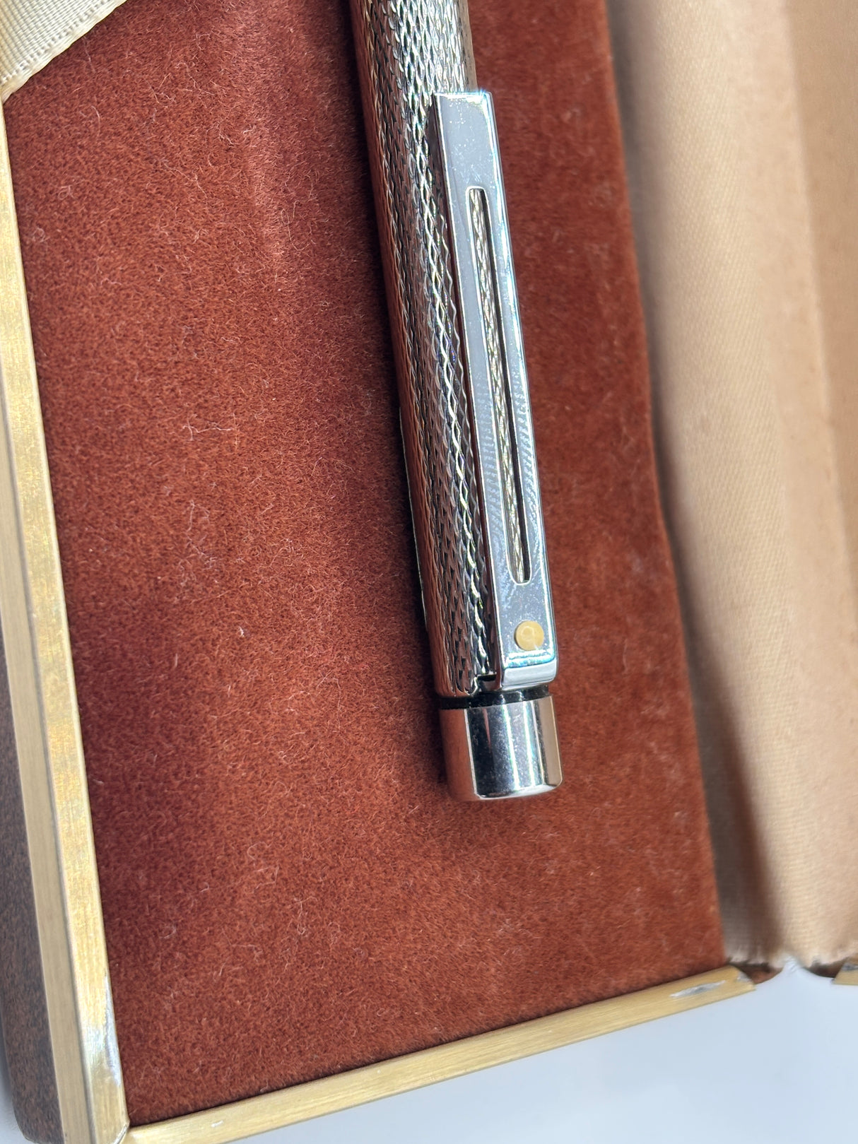 Sheaffer Targa 1008 Silver electroplated crossed lines NEW OLD STOCK - Mechanical Pencil