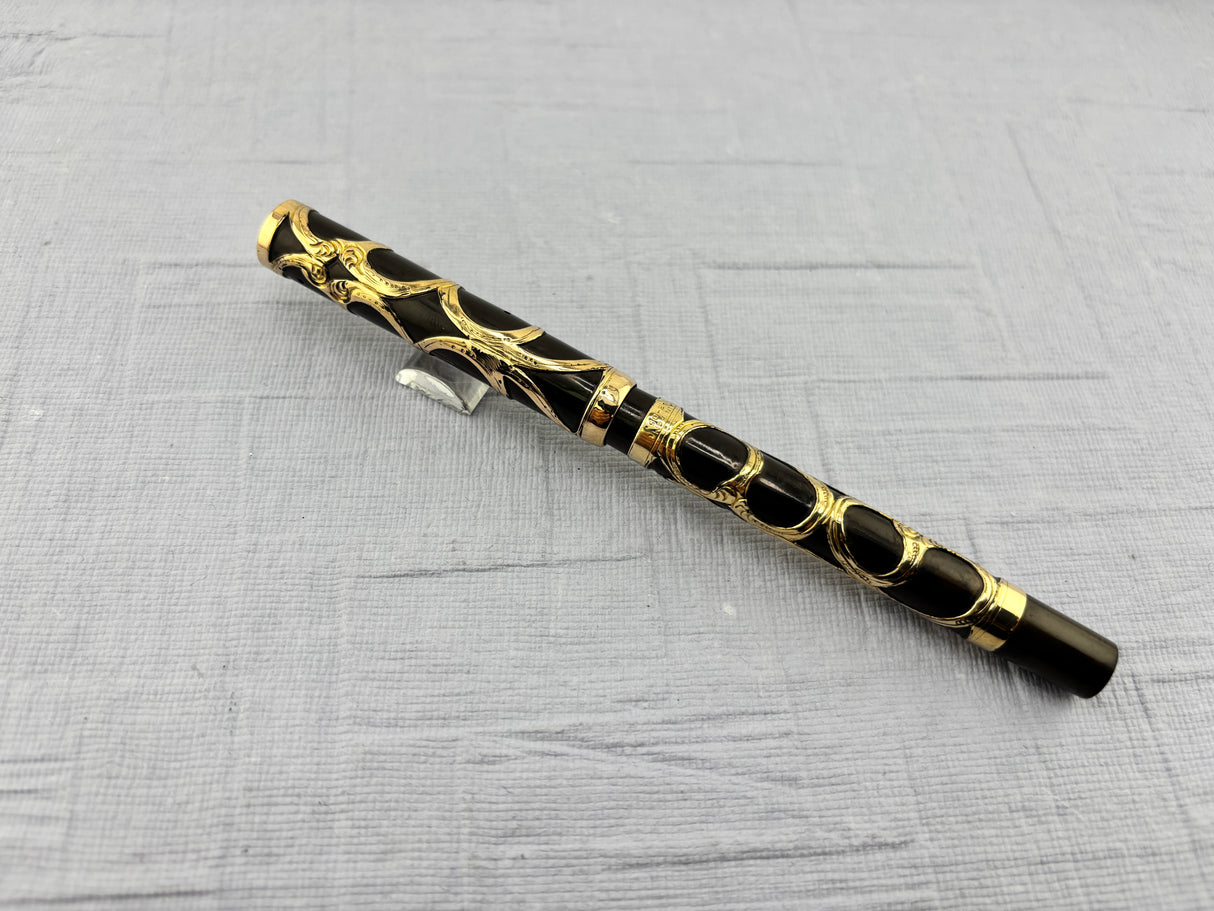 Parker Lucky Curve #16 Gold Filled Filigree Overlay Eyedropper Fountain Pen