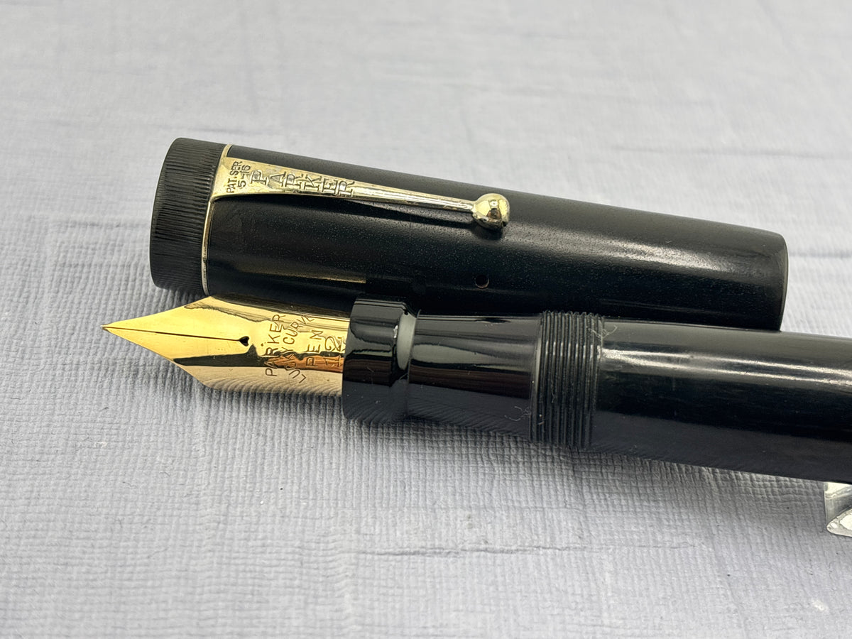 PARKER Black Giant Fountain Pen - RARE!