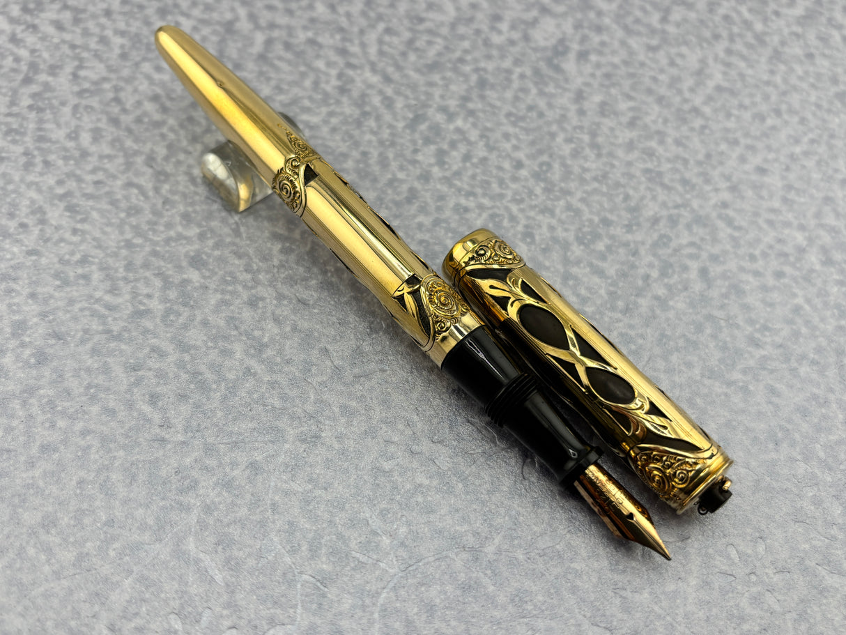 Weidlich Cincinatti Ohio Taper Barrel - Overlays cap and Barrel - Fountain Pen