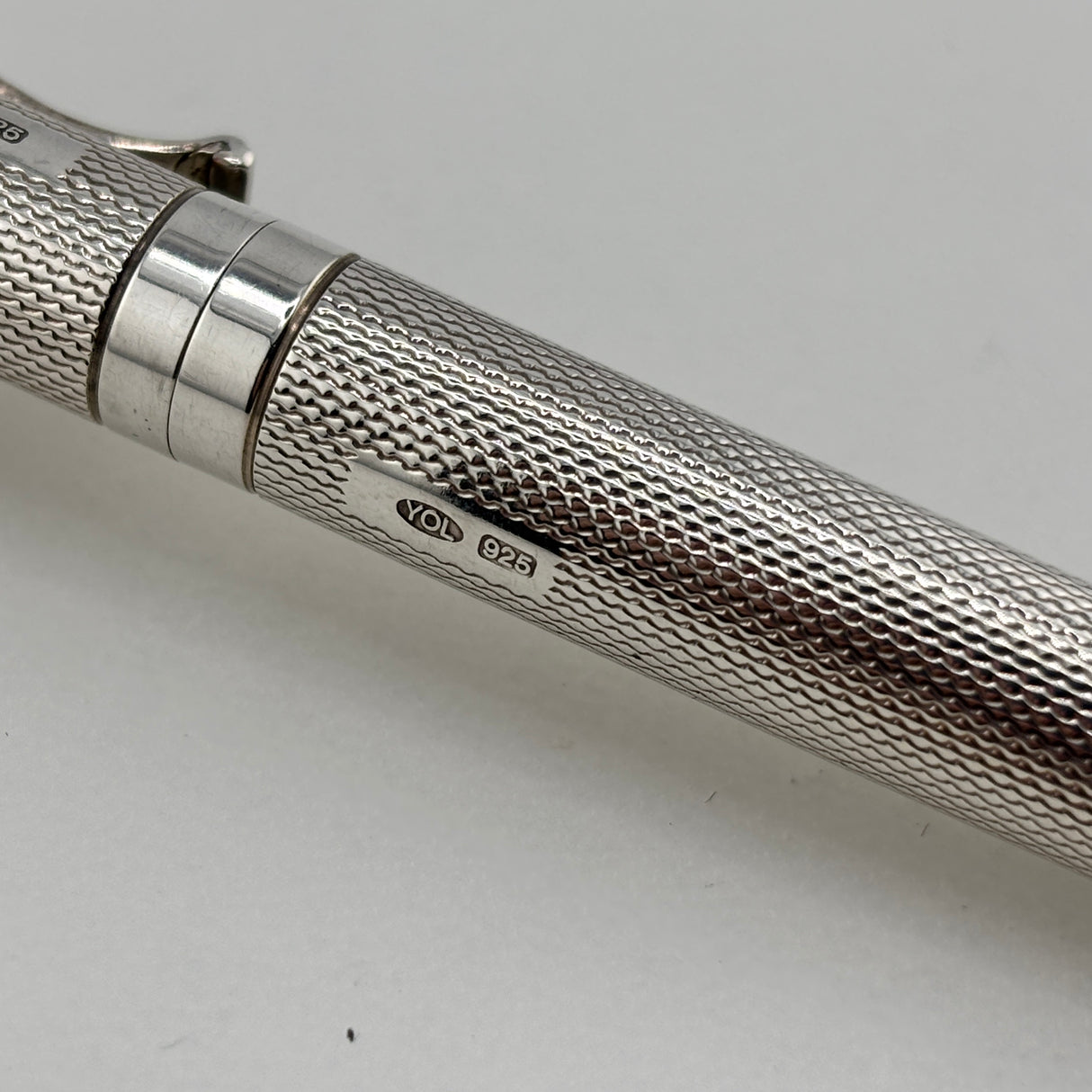 Yard O Led Viceroy Standard Barley Sterling Silver .925 Fountain Pen - Medium 18kt Gold Nib