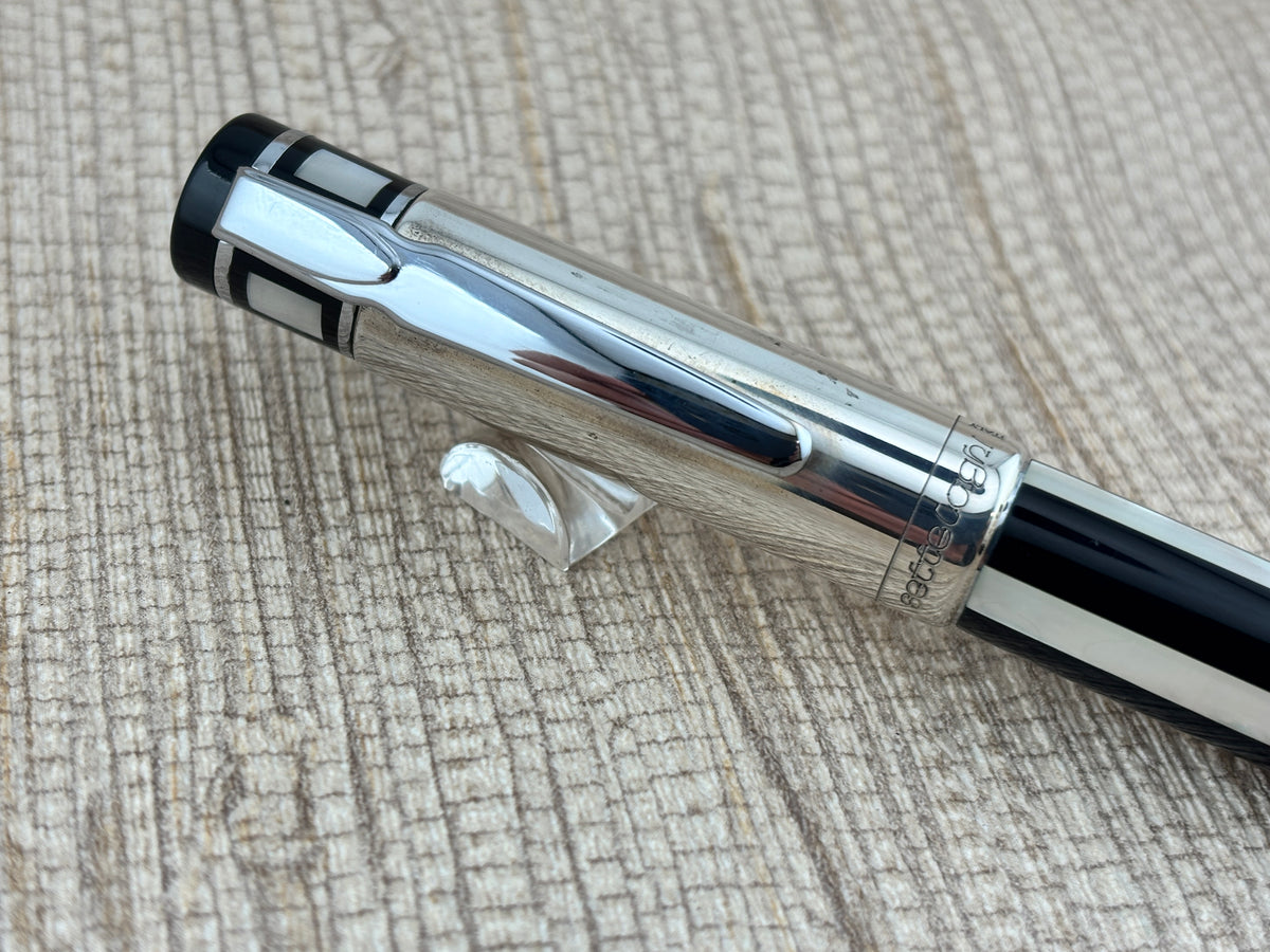 Ferrari di Varese Settelaghi Italy sterling silver cap 925 mother of pearl barrel - Fountain Pen