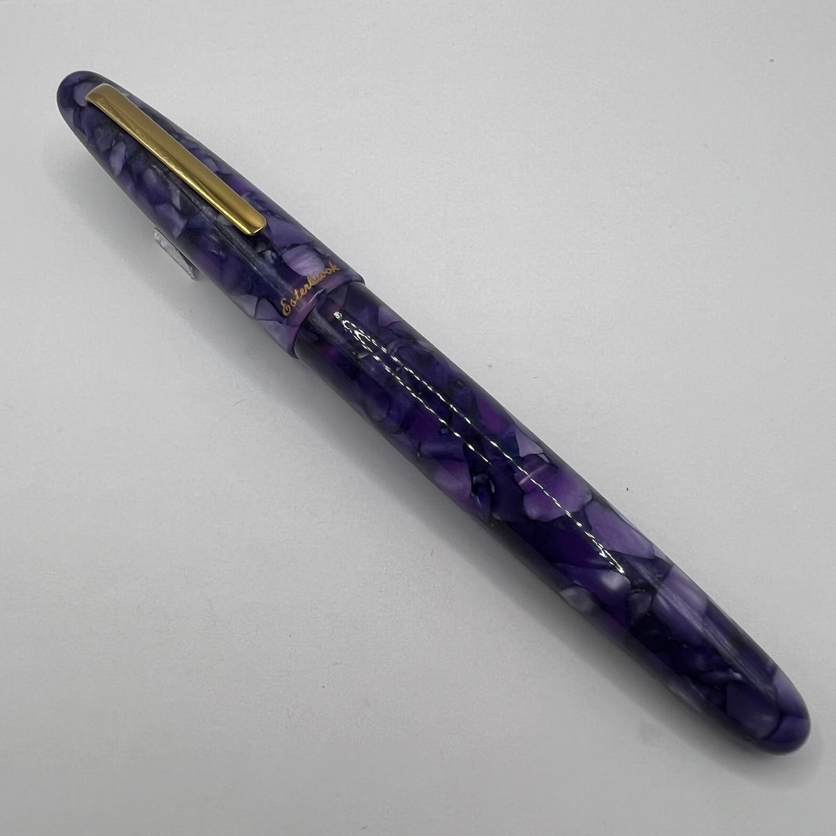 Esterbrook Estie Lilac Marble Oversized Fountain Pen - Medium Gold-Plated Nib