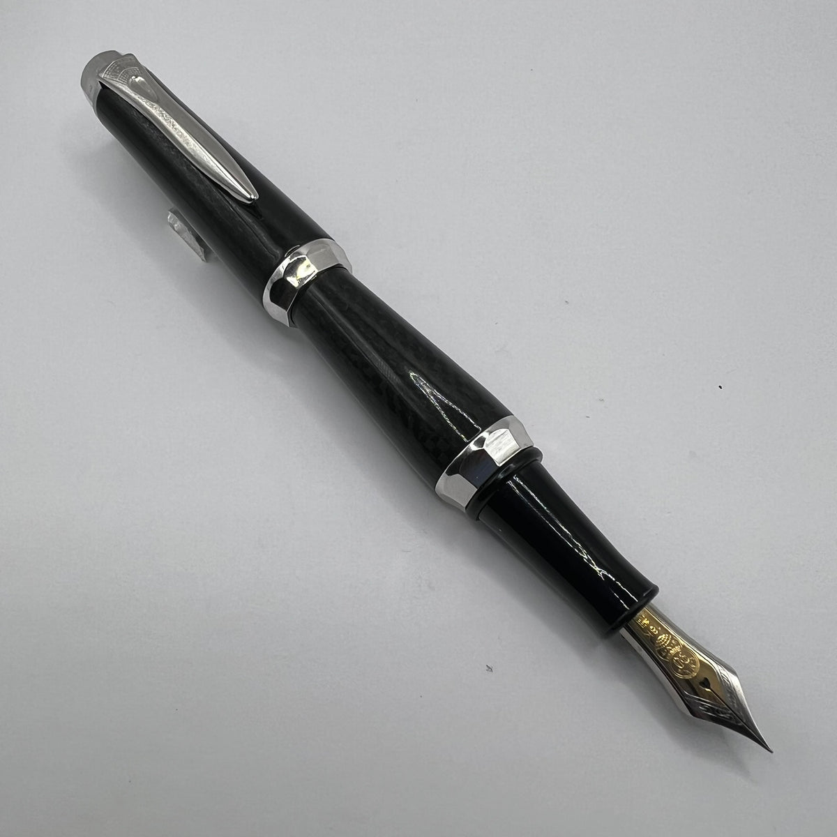 Platinum 90th Anniversary Carbon Fiber 25G Limited Edition Fountain Pen - Fine 18kt Gold Nib