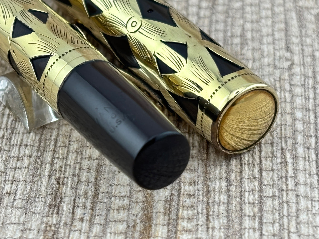 Waterman 0552 Basketweave Gold Filled Circa 1920 - Fountain Pen