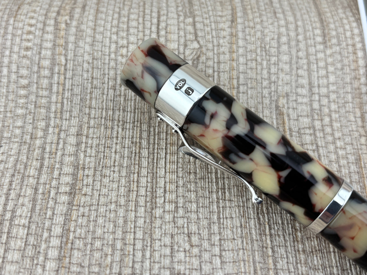 Yard-o-Led Astoria Grand Cream Ebony Rollerball Pen