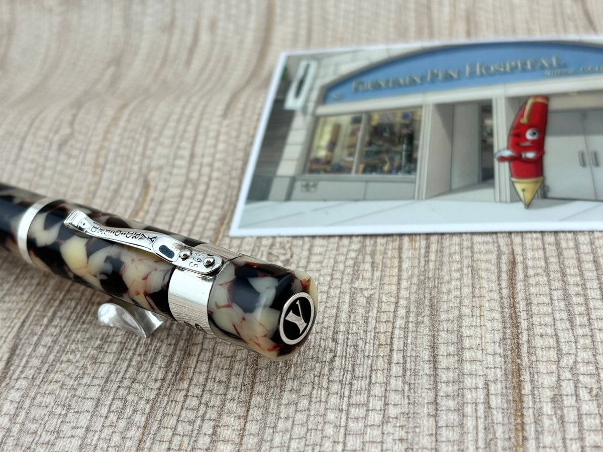 Yard-o-Led Astoria Grand Cream Ebony Rollerball Pen