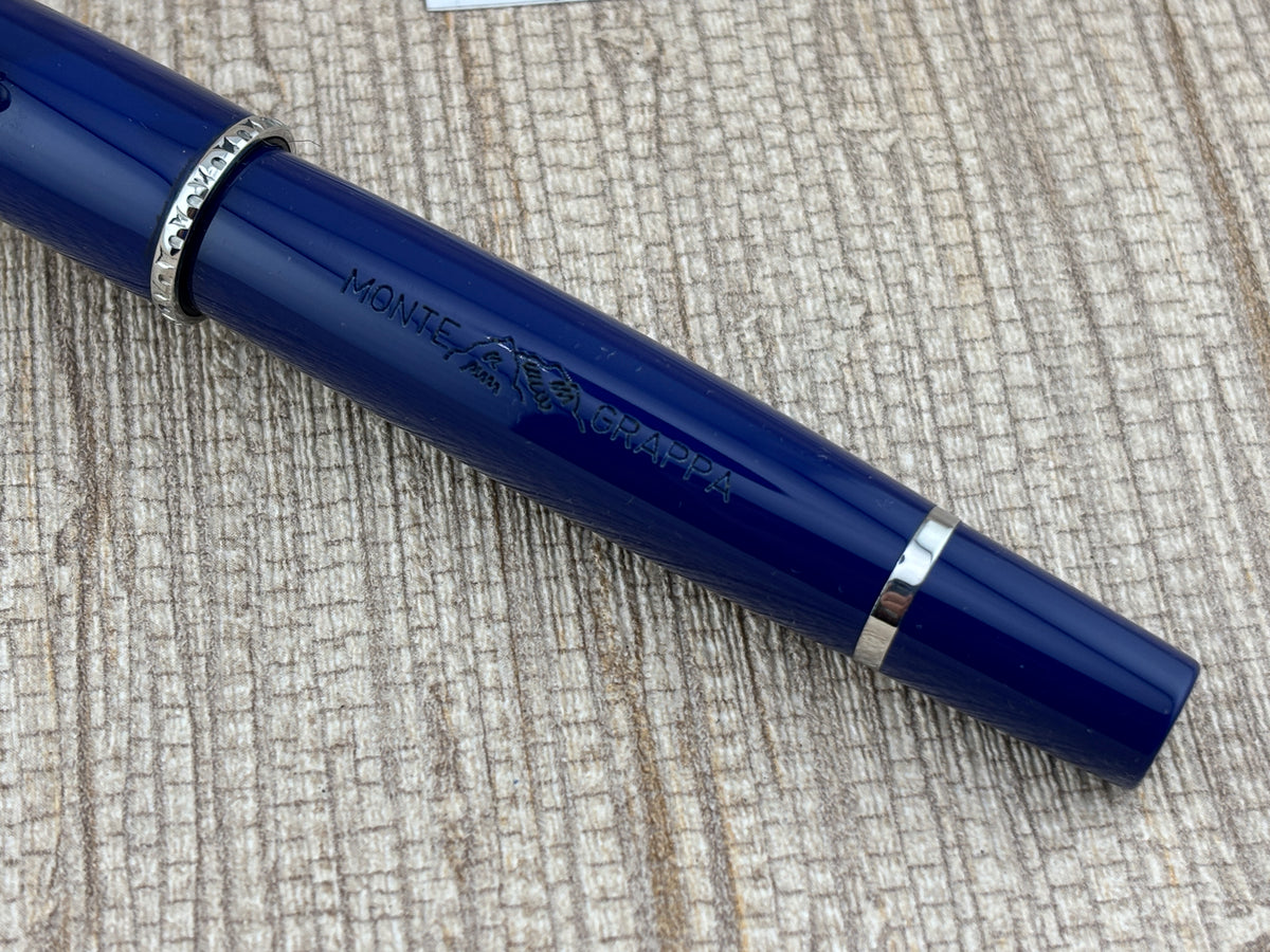 Montegrappa "Monte Grappa" Blue Gold Fountain Pen - Broad 14kt Gold Nib