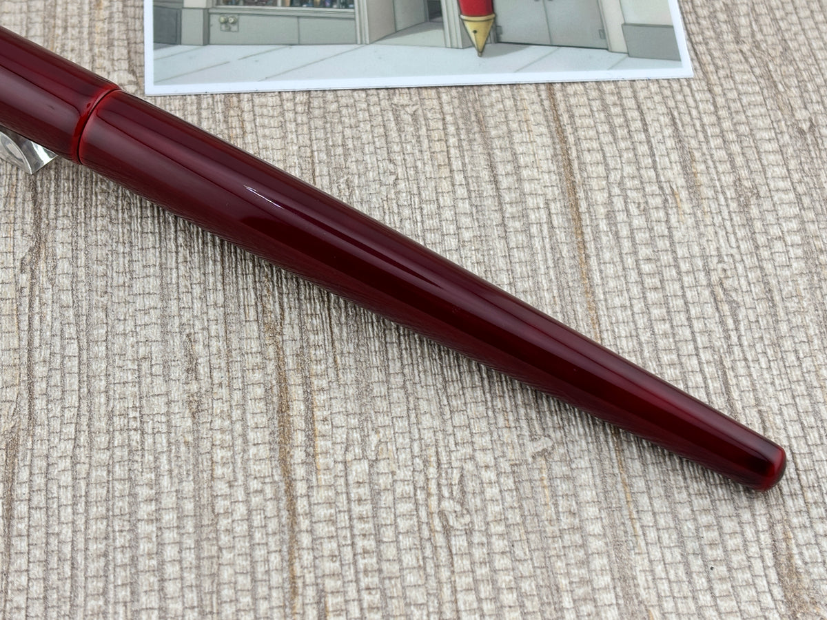 Nakaya Desk Pen Aka Tamenuri New Condition Extra Broad Stub Nib - Fountain Pen