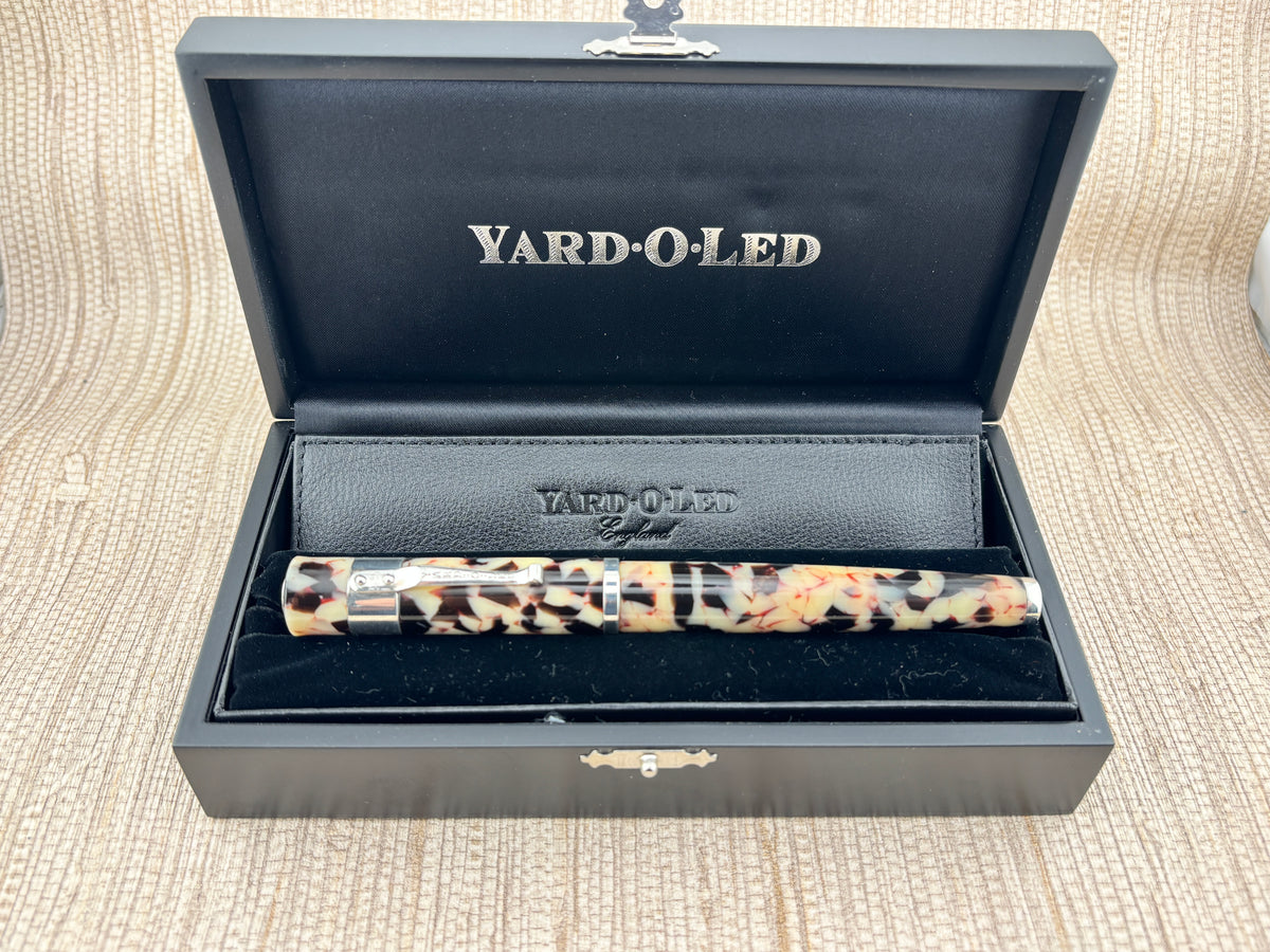 Yard-o-Led Astoria Grand Cream Ebony Rollerball Pen