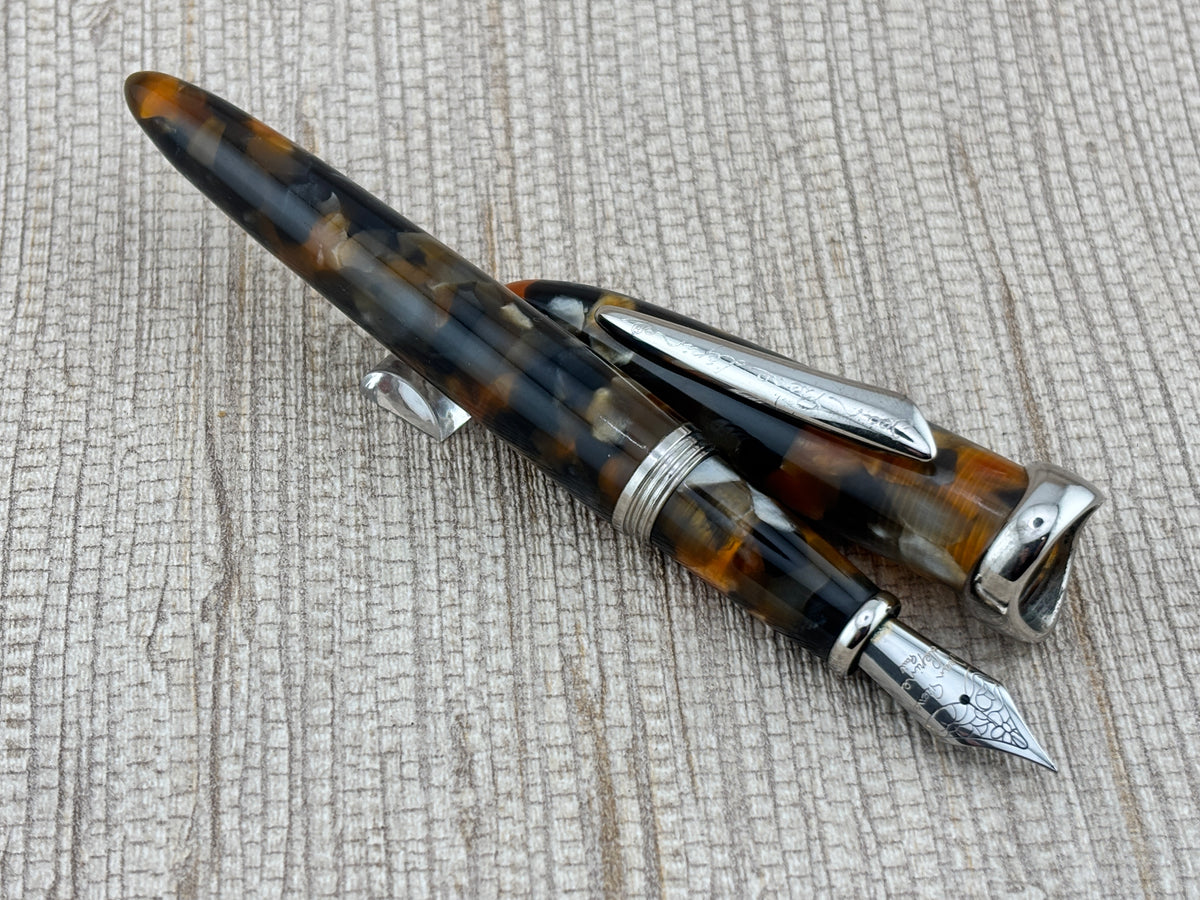 Jean Pierre Lepine Casanova Orange and Brown Mosaic - Fountain Pen