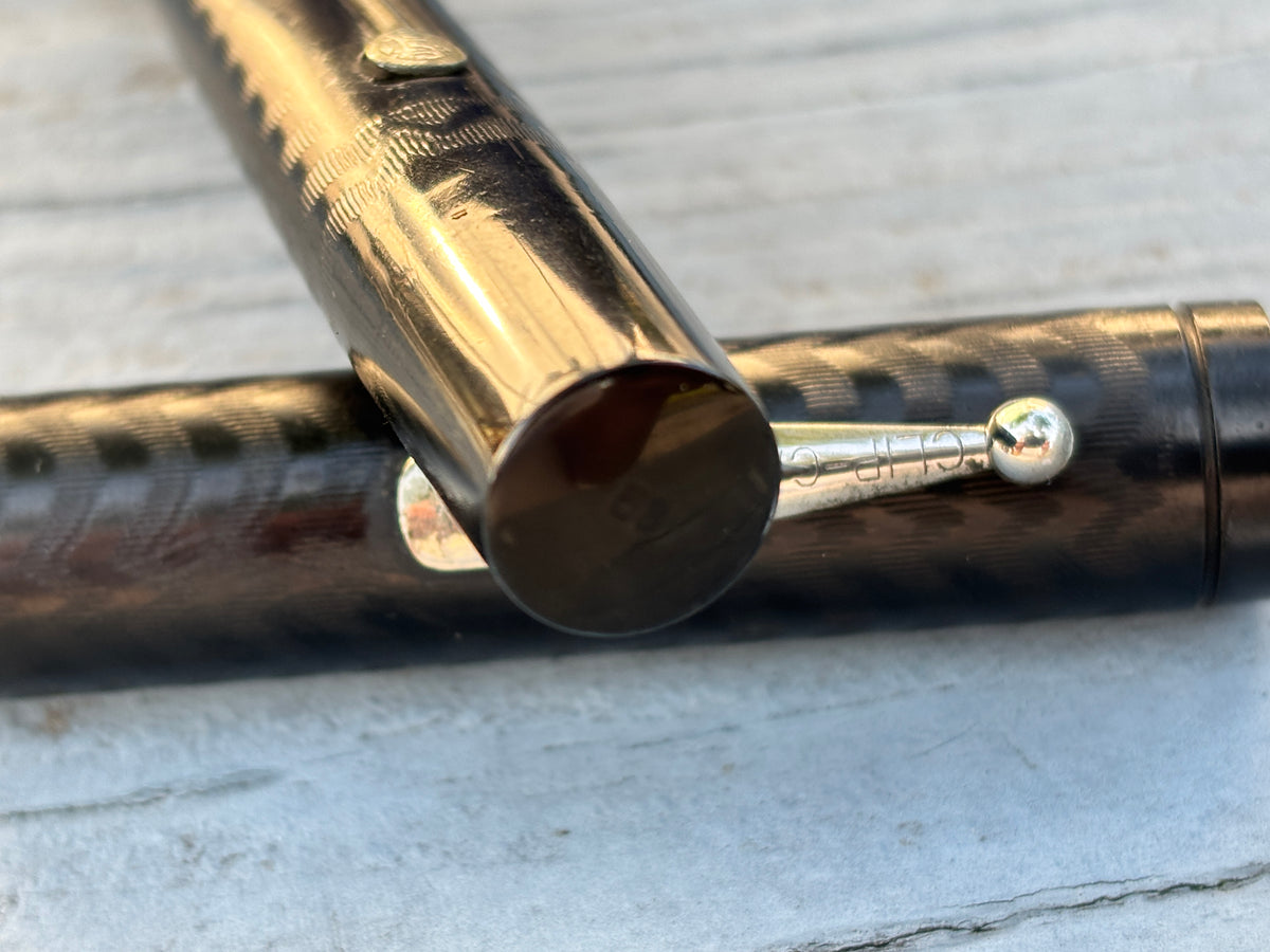 Waterman 58 Black Hard Rubber Chased - Fountain Pen