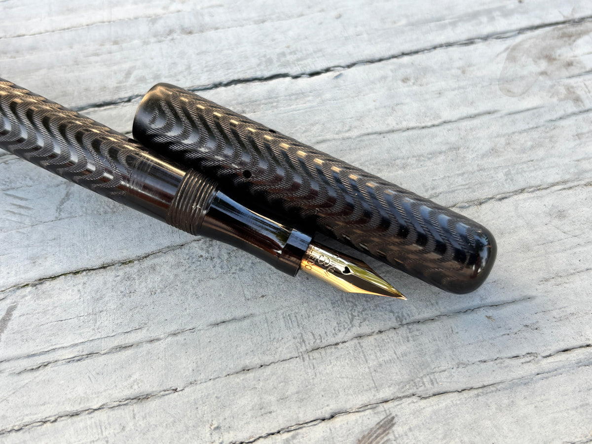 Conklin Toledo # 3 Black Chased in New condition - Fountain Pen