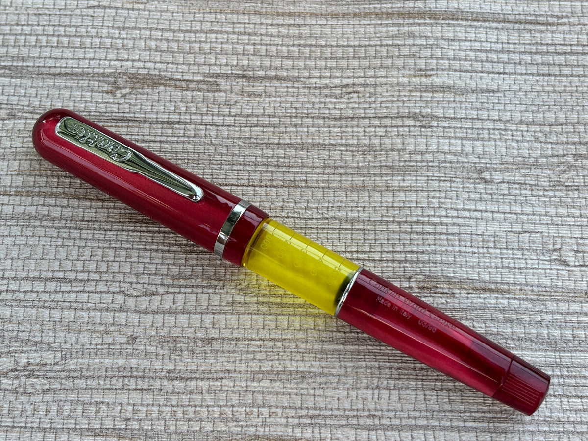 Conklin Toledo Word Gauge Limited Edition 03/98 Burgundy Made in Italy - Fountain Pen