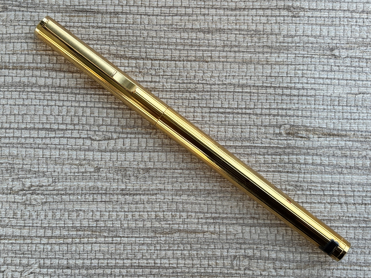 Aurora Hastil Sterling Silver 925 Vermeil Gold Plated Circa 1970 - Fountain Pen