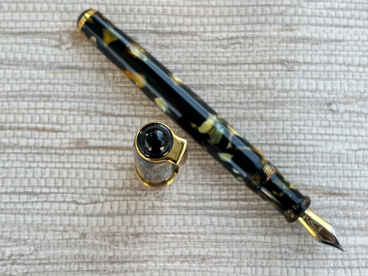 Levenger Black and Pearl Gold Trim - Fountain Pen
