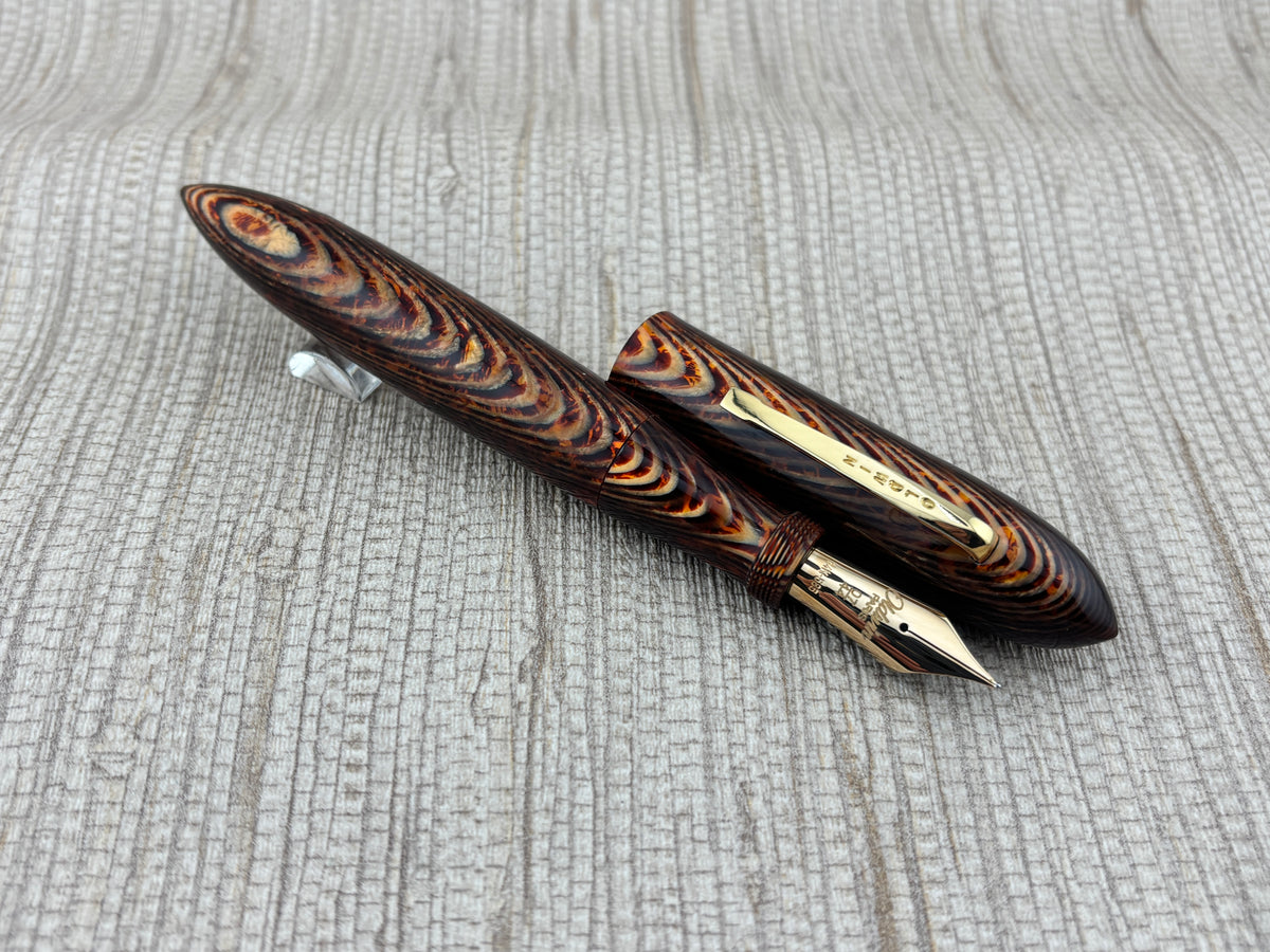 Oldwin Celebration Arco Fish Bone 07/44 Limited Edition Fountain Pen Medium Large #8 14kt Gold Nib