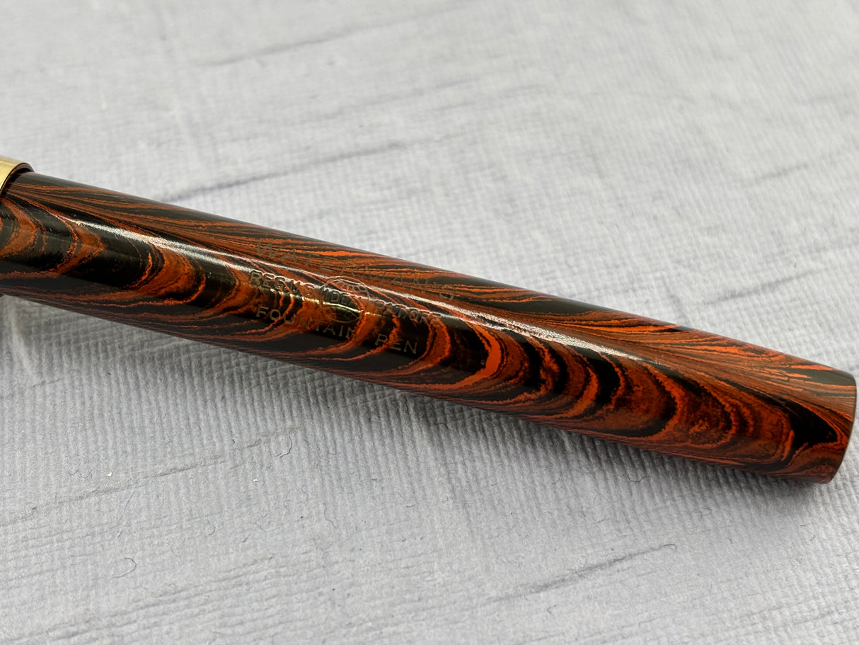 Waterman # 7 Red Ripple Hard Rubber - Red cap Band - Photo speaks !!