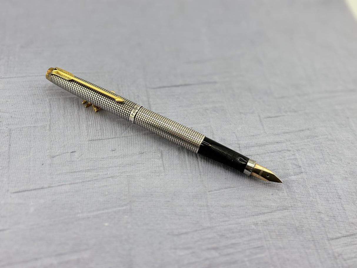 Parker 75 Sterling Silver 925 Extra Fine Nib 14K