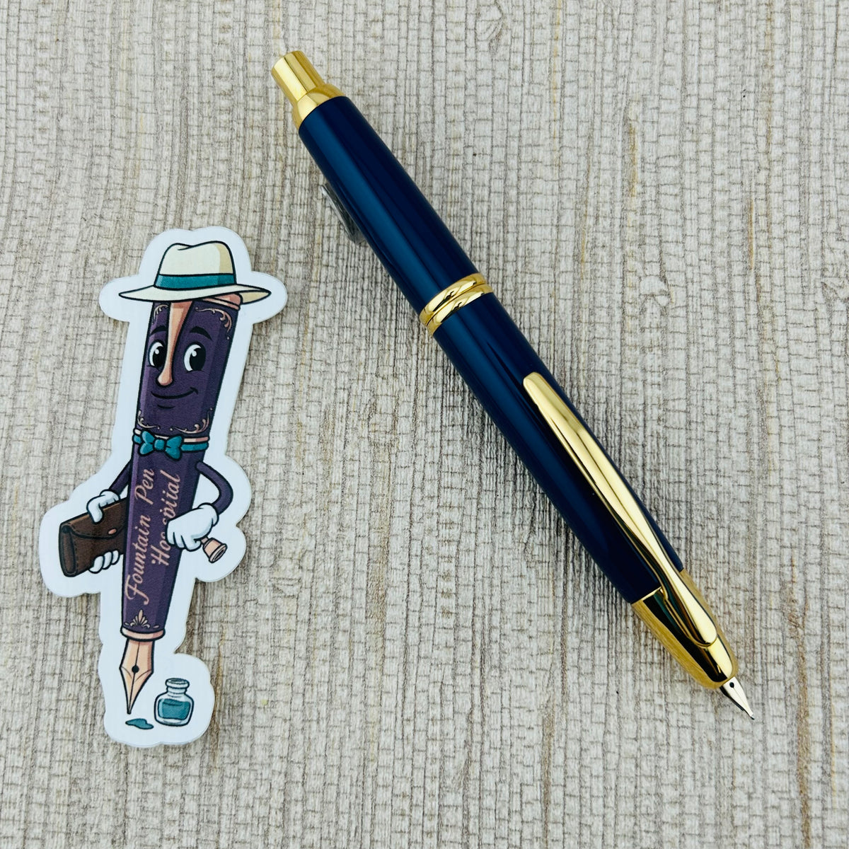 Pilot Vanishing Point Blue and Gold 18k Nib - Fountain Pen